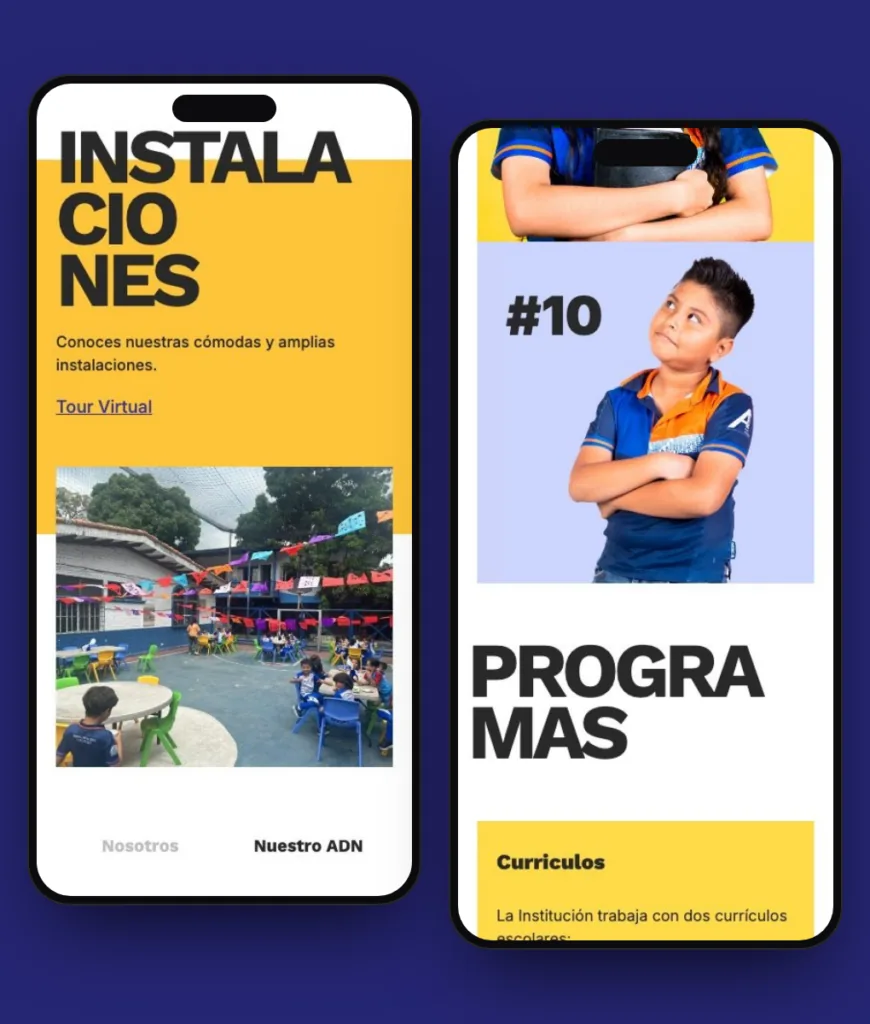 A Child For Christ — bilingual school website in El Salvador