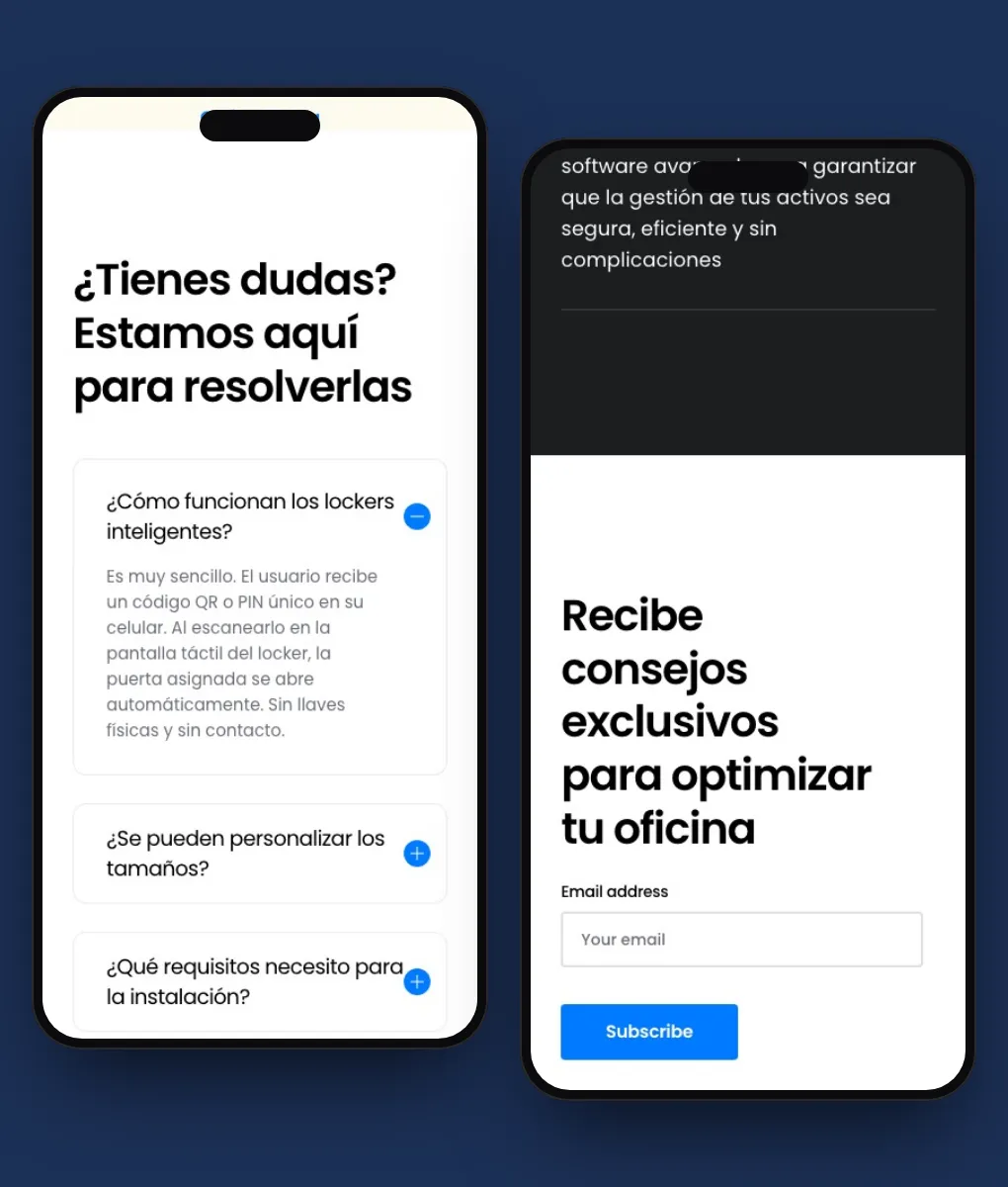 MiLocker — product site with quote flow