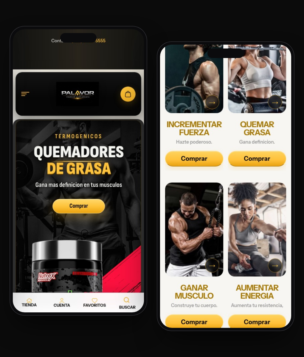 PALAVOR website built by Le Website Tech, shown on two phones