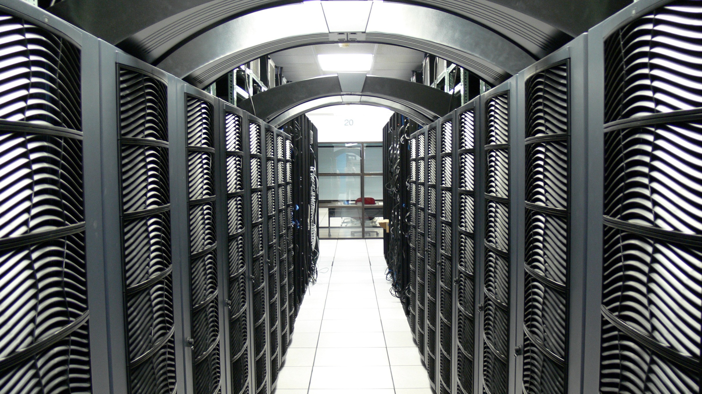 Server racks representing mobile application backend infrastructure