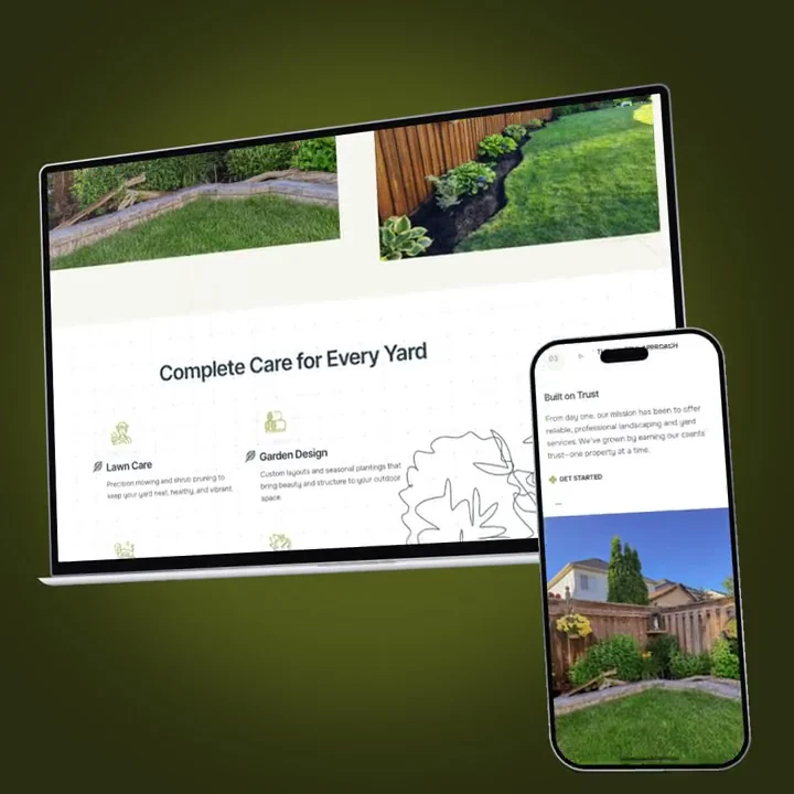 Yard On Time, versión de escritorio y móvil