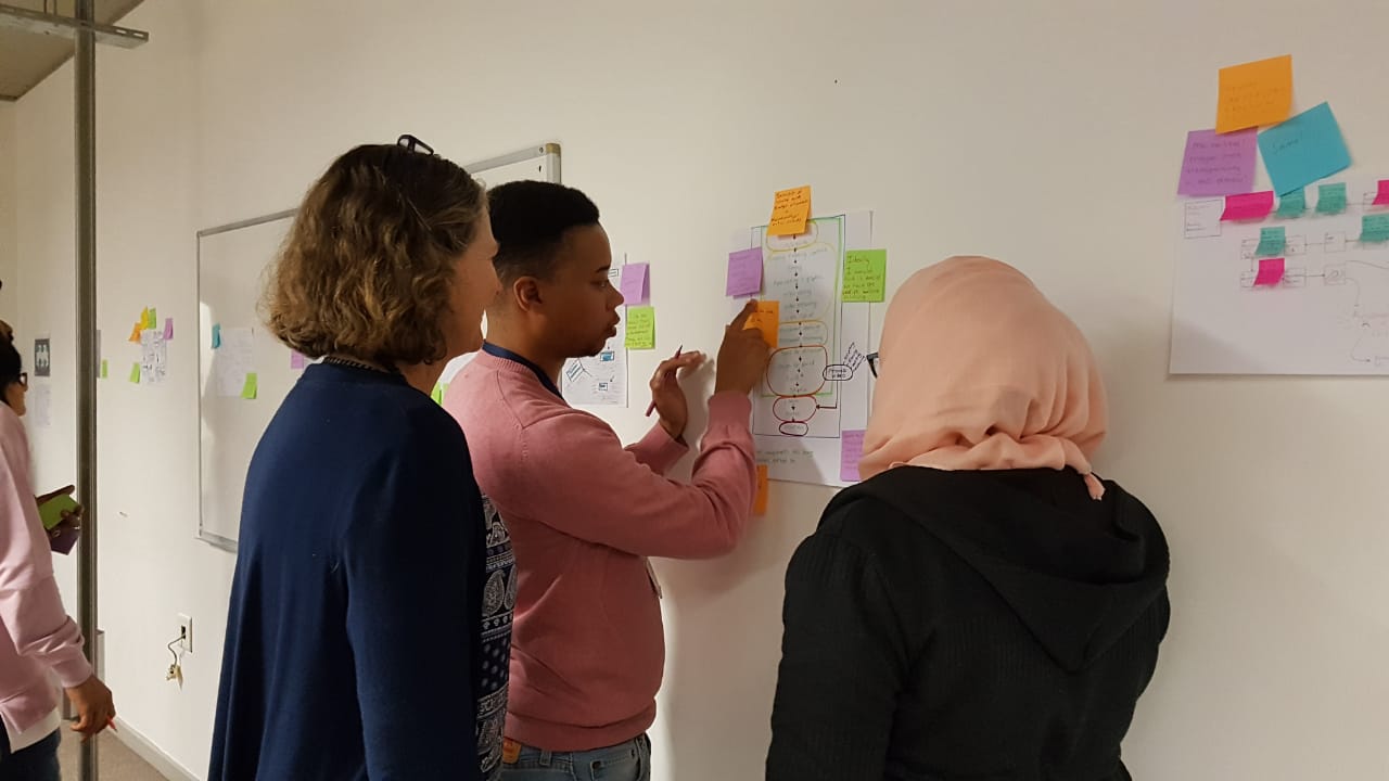 Team prioritizing CRM data migration tasks during a workshop